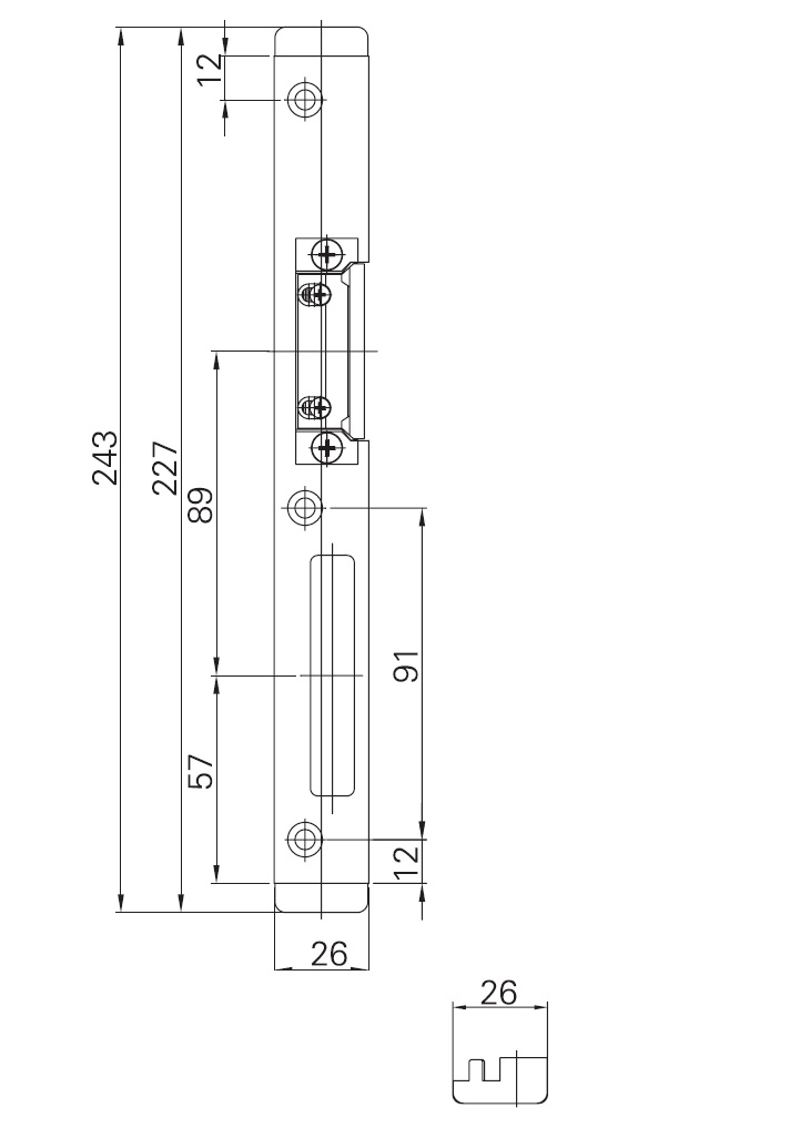 Latch Plate,Single Door