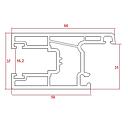 Sliding Door Sash 66; Slim