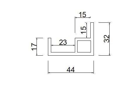 Folding Top Guide Rail; 4.0m