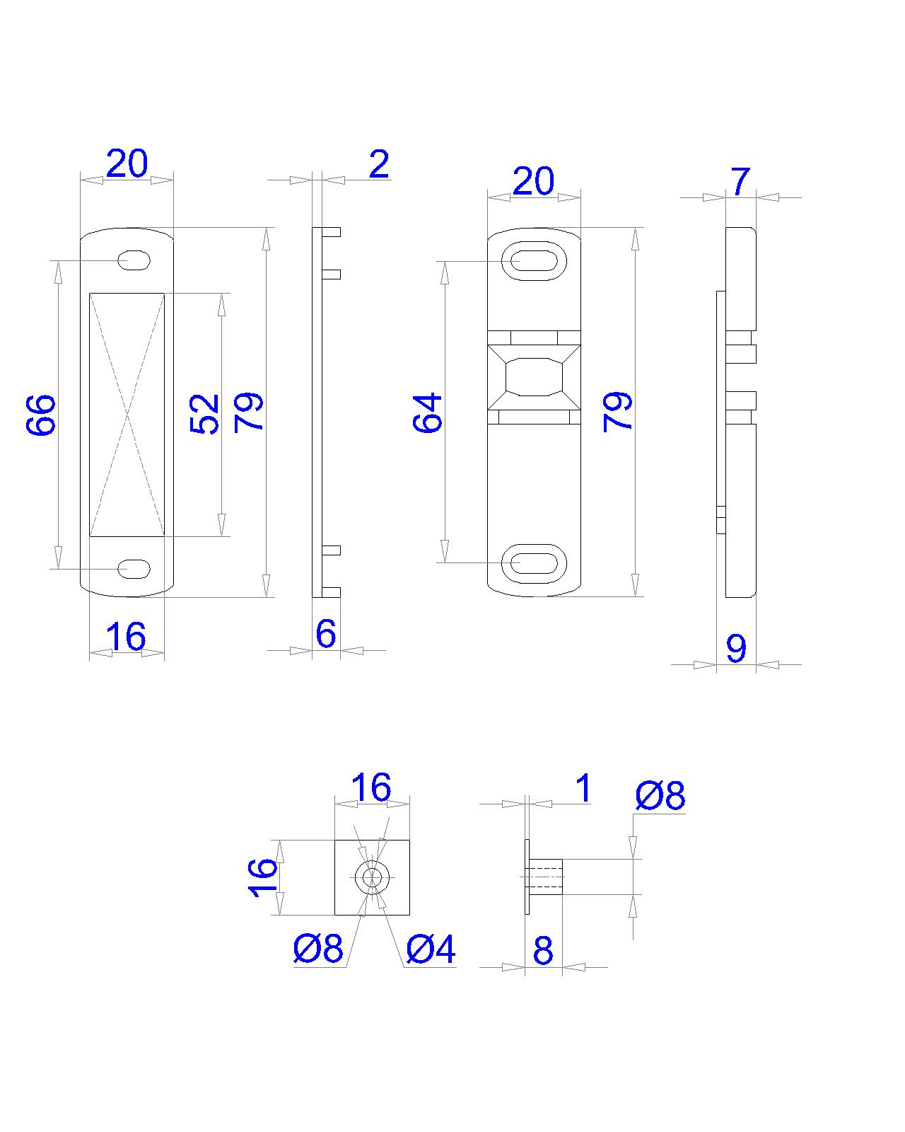 Door Bolt Gear with Lock