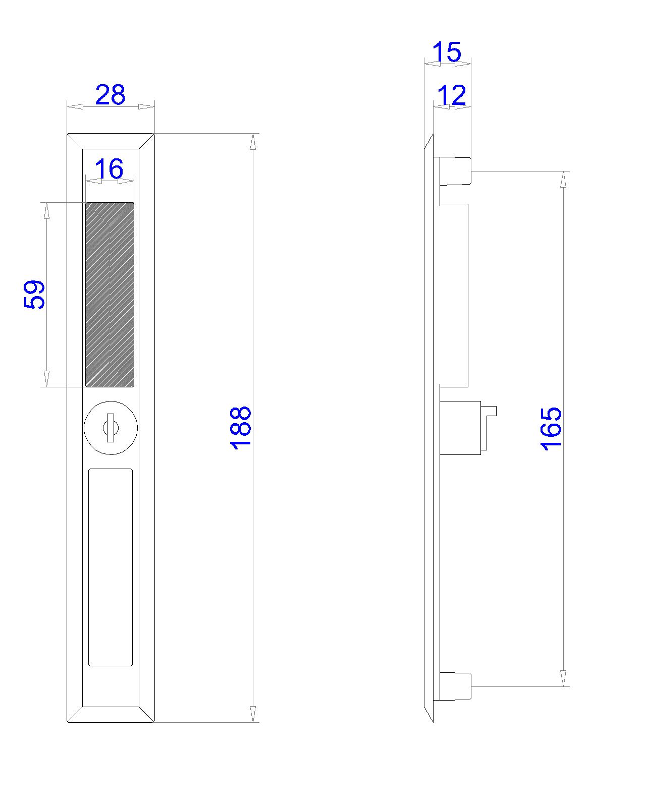 Flat Handle With Key