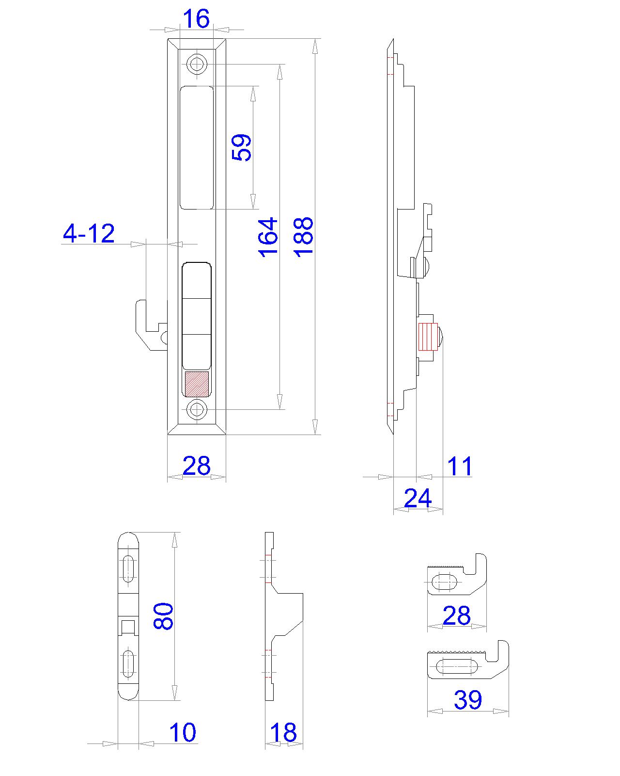 Flat Lock Handle Set