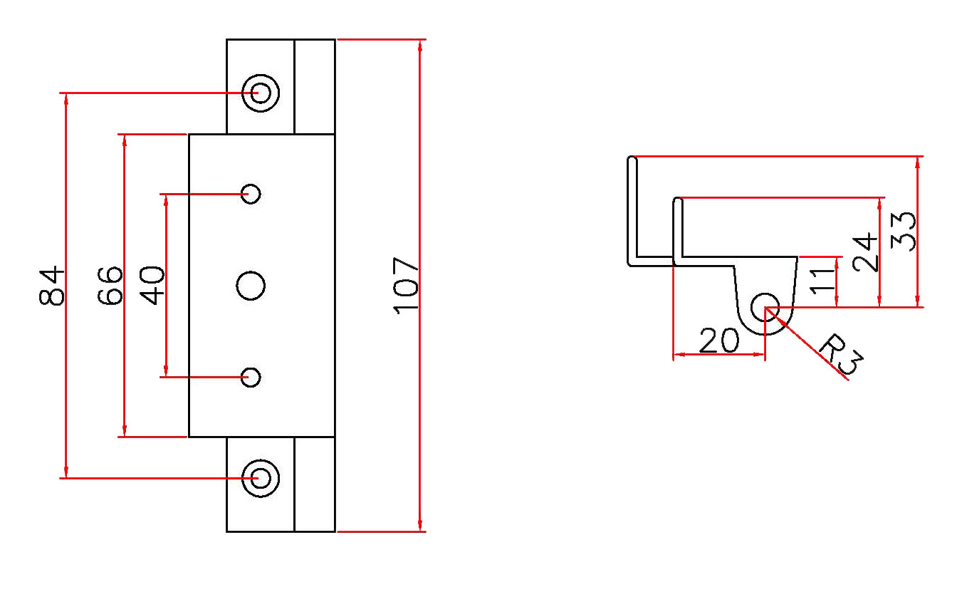 Butterfly Hinge,K Shape
