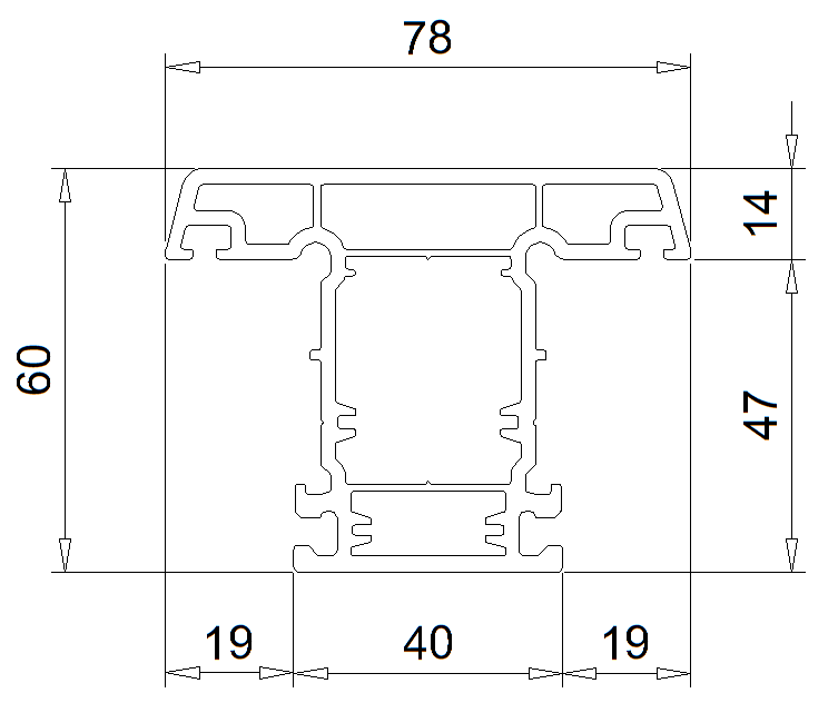Sliding T mullion /13-523.511