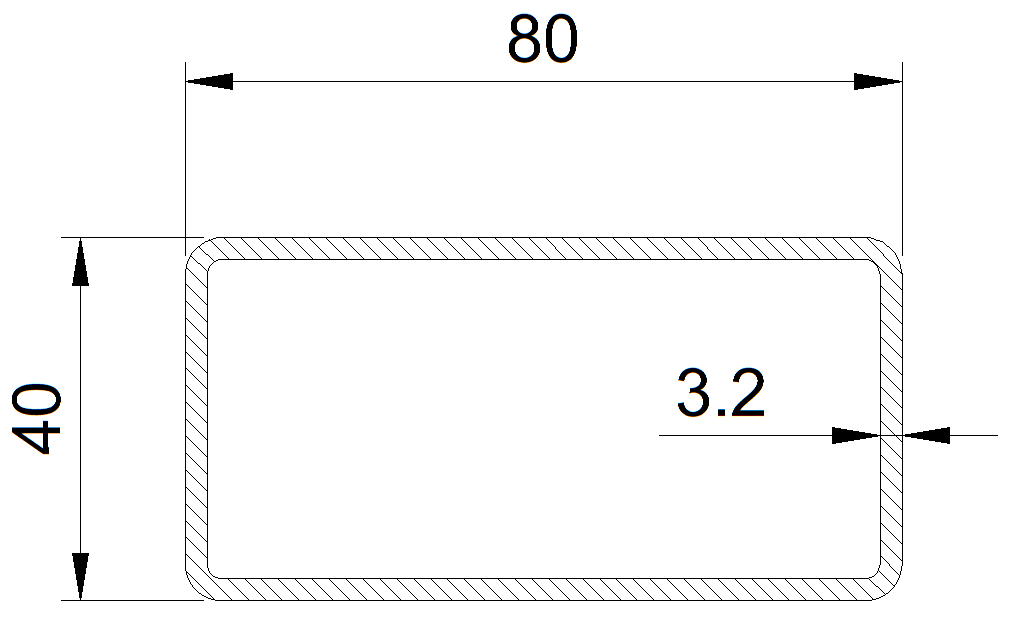 Steel For Large Post 46/Rail 3.2mm