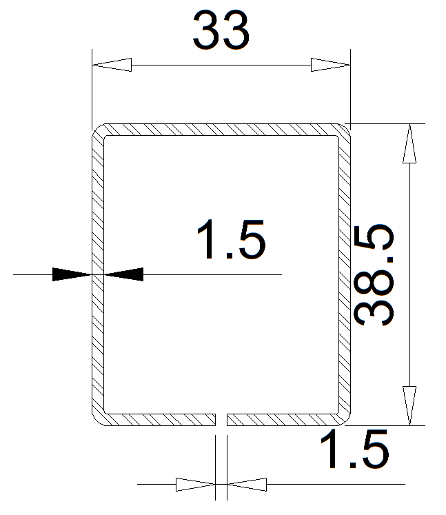 Steel Tube For Casement Door Sash /33-597.007