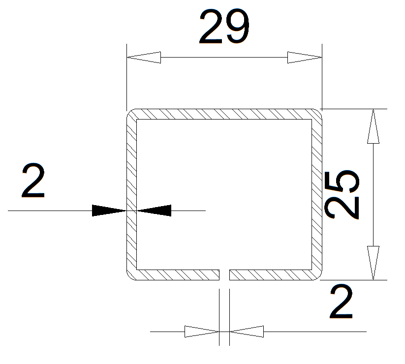 Steel Tube For Sliding Door Sash 90