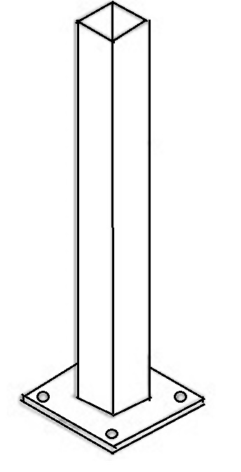 เหล็กฐาน+เสา 3 3/8"