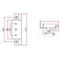 Butterfly Hinge,K Shape