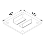 Steel Plate For Small Post  3 3/8"